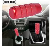 Pommeau de Levier de Vitesse Manuel Universel pour Voiture 9.5cm Baton Ensemble Rouge