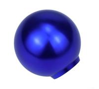 Pommeau de levier de vitesse métallique finition brillante manuelle automatique de remplacement personnalisé pour la plupart des véhicules noir, rouge, bleu, chrome argenté (bleu)