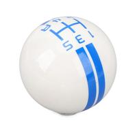 Pommeau de Levier de Vitesse, Pommeau de Levier de Vitesse à 5 Vitesses, de Manuel à Boule Ronde avec 3 Adaptateurs pour 1967-2018 (Blanc bleu