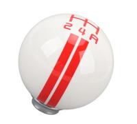 Pommeau de Levier de Vitesse, Pommeau de Levier de Vitesse à 5 Vitesses, de Manuel à Boule Ronde avec 3 Adaptateurs pour 1967-2018 (Blanc et