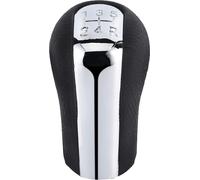 Pommeau de levier de vitesse Pommeau noir cuir chrome 5 vitesses pour Toyota Auris Aygo Avensis Corolla RAV4 Yaris Verso