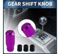 Pommeau de levier de vitesse pour voiture, 8cm Universel pour všŠhicules š€ Bo?te de vitesses automatique et manuelle avec 3 adaptateurs en alliage d'aluminium violet, 1 ensemble