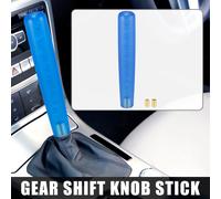 Pommeau de Levier de Vitesse Universel Voiture Ensemble 25cm Long Manette Bleu Mats
