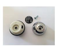 Pommeau de Levier de Vitesses Complet Noir Chromé Compatible Avec Fiat 500 2007>2015