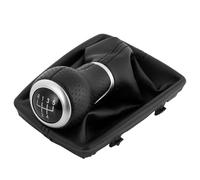 Pommeau de levier de vitesses pour Audi Ach Sc B8 8K A5 8T 5 8R 2007-2015, Vitesses Housse Pommeau de Vitesse Couvercle Pommeau de Levier Voiture, black line bright circle 5 levels