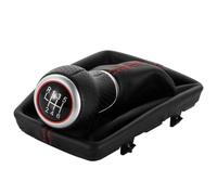 Pommeau de levier de vitesses pour Audi Ach Sc B8 8K A5 8T 5 8R 2007-2015, Vitesses Housse Pommeau de Vitesse Couvercle Pommeau de Levier Voiture, red line red circle 6 levels