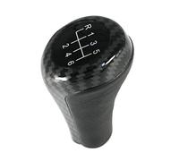Pommeau De Vitesse Pommeau de levier de vitesse for BMW série 1 3 5 6 E46 E53 E60 E61 E63 E65 E81 E82 E83 E87 E90 E91 E92 X1 X3 X5 chromé mat en Fiber de carbone Levier De Vitesse(Carbon 6Speed)