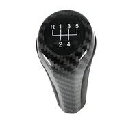 Pommeau De Vitesse Pommeau de levier de vitesse for BMW série 1 3 5 6 E46 E53 E60 E61 E63 E65 E81 E82 E83 E87 E90 E91 E92 X1 X3 X5 chromé mat en Fiber de carbone Levier De Vitesse(Carbon 5Speed)