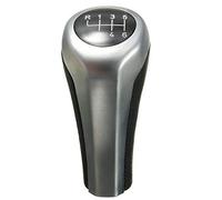 Pommeau De Vitesse Pommeau de levier de vitesse for BMW série 1 3 5 6 E46 E53 E60 E61 E63 E65 E81 E82 E83 E87 E90 E91 E92 X1 X3 X5 chromé mat en Fiber de carbone Levier De Vitesse(Matte Silver 6Speed)