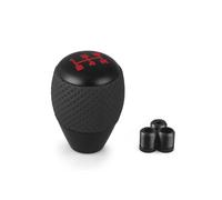 Pommeau De Vitesse Pommeau De Levier Vitesse Voiture À 5 Vitesses Avec Adaptateur M8 M10 M12 Universel En Aluminium Changement Cuir Niveau(Le noir)