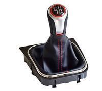 Pommeau De Vitesse Utilisation adaptée for VW Golf 6 for 5 A5 MK5 GTI GTD R32 2004-2008 MT Pommeau de levier vitesse à vitesses Shifter Lever Guêtre Boot Cover Collar(Option 2)