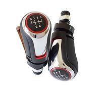 Pommeau De Vitesse Utilisation adaptée for VW Golf 6 for 5 A5 MK5 GTI GTD R32 2004-2008 MT Pommeau de levier vitesse à vitesses Shifter Lever Guêtre Boot Cover Collar(Option 5)