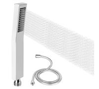 Pommeau Douche Haute Pression, avec 1,5 m Tuyau, avec Buse en Silicone Autonettoyante et Fonction Anticalcaire, Douchettes G1/2 pour la Salle de Bain