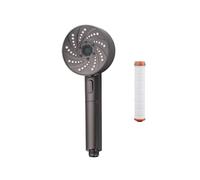 Pommeau Douche Pommeau de douche à main haute pression avec filtre, 4 modes jet, effet pluie, grand débit, remplacement, 1 pièce(Grey)