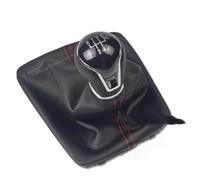 Pommeau Levier De Vitesse Pour Seat Pour Leon III 3 MK3 5F (2012 2013 2014 2015 2016 2017) Pommeau Levier Vitesse 5/6 Vitesses Avec Soufflet En Cuir PU(5 Speed Red Line)