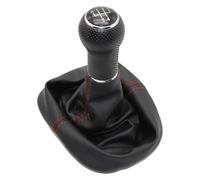 Pommeau Levier De Vitesse Pour VW Pour Polo 6N1 6N2 1994-2000 Pommeau Levier Vitesse 5 Vitesses Trou 12 Mm Soufflet Cuir Ligne Rouge