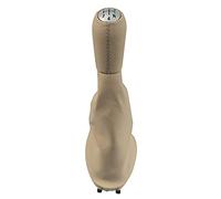 Pommeau Levier Vitesse Housse De Protection De Botte De Guêtre De Pommeau De Levier De Vitesse en Cuir Beige Noir pour Renault pour Clio 2 3 pour Megane 2 II pour Scénic II pour Kangoo (Color : 2)