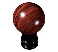 Pommeau Levier Vitesse Pommeau Levier Vitesse en Grain Bois D'acajou Universel Manuel Transmission Automatique Véhicule Accessoires Intérieurs Voiture Neuve (Couleur : Rouge)