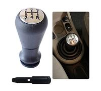Pommeau Levier Vitesse pour Citroen C1 C2 C3 C4 5 Vitesses Pommeau Levier Vitesse Manuel Couvercle Levier Tête avec Accessoires De Voiture Botte en Cuir Levier de Vitesses (Couleur : Argent)