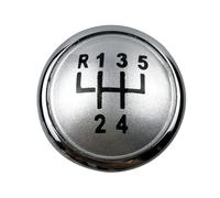 Pommeau Levier Vitesse Pour Polo 9N 9N2 Pour GTI 2002 2003 2004 2005 2006 2007 2008-2010 Argent Noir Pommeau Levier Vitesse Levier Vitesse Emblème Couvercle Capuchon Gear Shift Knob(5 Speed Silver)