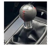 Pommeau Levier Vitesses Manuel pour Mazda pour MX-5 pour MX5 Pommeau De Levier De Vitesse en Cuir À 5 Vitesses Et 6 Vitesses Accessoires De Voiture(Red)