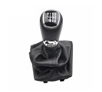 Pommeau Levier Vitesses Manuel Pour Skoda Pour Octavia A7 MK3 2014 2015 2016 2017 2018 2019 Levier de Vitesse Manuel Chrome et PU Leather(6 Speed)