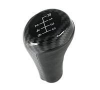 Pommeau levier vitesses Pour BMW 1 3 5 6 Série E46 E53 E60 E61 E63 E65 E81 E82 E83 E87 E90 E91 E92 X1 X3 X5 Pommeau de levier de vitesse Chromé Mat Fibre De Carbone Pommeau Vitesse (Color : 6 Speed C