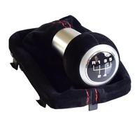 Pommeau Levier Voiture Pour A3 S3 2001 2002 2003 Voiture 5/6 Vitesses Noir Rouge Daim Cuir Complet Pommeau Levier Soufflet Couvre-botte(5 Speed-black)