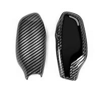 Pommeau Vitesse Manette pour BMW Série 5 G30 G31 Série 7 pour X3 pour X4 2018-2023 LHD Couvercle De Levier De Vitesse en Fibre De Carbone Brillant Bouton Levier Vitesse