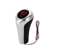 Pommeau Vitesse Pour BMW E39 E60 E61 E46 E82 E87 E90 E91 E92 X1 X3 X5 M5 Pommeau De Levier De Vitesse De Voiture À 5 6 Vitesses Avec Rétro-éclairage Pommeau levier vitesses (Size : Silver 5speed red