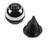 Pommeau Vitesse Pour Fiat 500 500C 2007 2008 2009 2010 2011 2012 2013 2014 2015 2016 2017 2018 5/6 Vitesses Pommeau Levier Vitesse Voiture Tête Levier Handball Bouton Levier Vitesse(2pcs chrome 6speed