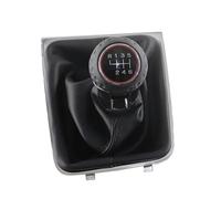 Pommeau Vitesse Pour VW Pour Golf 7 Pour A7 Pour MK7 Pour GTI Pour GTD 2013-2018 Poignée Commutateur Cuir Poignée Boîte Manuelle Pommeau Levier Vitesse 5/6 Vitesses Bouton Levier Vitesse(6 speed black