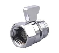 Pommeaux de douche en cuivre chromé, commutation rapide via le robinet d'arrêt, joint de papillon des gaz(Silver)