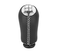 Pommeaux De Leviers De Vitesse Pour Clio 2005 2006 2007 2008 2009 Pommeau Levier Vitesse Manuel À 5 Vitesses En Cuir PU Noir Compatible Avec Poignée(White)