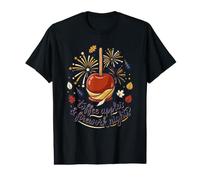 Pommes Caramel et soirées Feux d'artifice Célébration d'automne Pomme T-Shirt Graphique avec Valeur