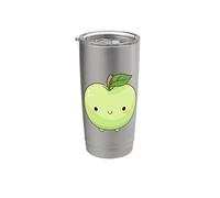 Pommier cueillette de pommiers vert mignon Gobelet isotherme en acier inoxydable double paroi