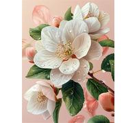 Pommier Sauvage Diamond Painting Adulte, Usine Diamond Painting, DIY Round Rhinestone Crystal Point de Croix complet kit, 5D Mosaic Art Kit Pour Enfant et débutants, Murale Décoration 50x70cm 0U-70