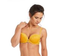 Pomm'poire Lingerie Soutien-Gorge Ampliforme Coque moulée Ruche - Jaune - 85B - Femme