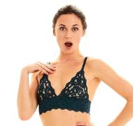 Pomm'poire Lingerie Soutien-Gorge Triangle sans Armatures PARADOXE - Vert - 85A - Femme