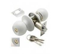 Pomo Puerta Wolfpack Con Llave Ambos Lados Blanco