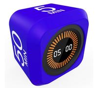 Pomodoro - Cube visuel rotatif 5, 25, 10 et 50 minutes préréglées - Couverture en silicone - Minuteur de productivité de bureau - Compte à rebours personnalisé avec détection de gravité pour le TDAH