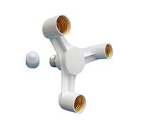 Pomoflexi 1 PCS E27 à E27 Extended LED Ampoules Socket Splitter Adaptateur Support Haute Qualité Blanc pour Photo Studio Photographie