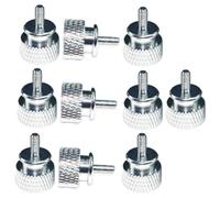 Pomoflexi 10 Pièces/Lot UNC6-32 M3.5 Vis à Main Vis de Boîtier D'Ordinateur Vis Moletée à Tête Ronde pour Support GPU PSU Boîtier D'Ordinateur Vis de Panneau Latéral PC Assembler WaterCooling Argent