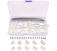 Pomoflexi 460 PièCes SéRies Kit de Connecteur JST-XH de 2,54 Mm avec Embase de Broche de 2,54 Mm et Prise D'Adaptateur de Connecteur de BoîTier 2/3/4/5/6 Broches
