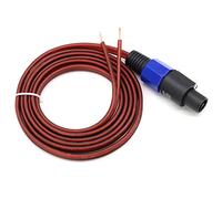 Pomoflexi Câble de Haut-Parleur Speakon Câble à ExtréMité Ouverte à Fil Nu, Speakon à Câble de Haut-Parleur Cordon de Connexion D'Amplificateur de Cordon Audio pour DJ/PA