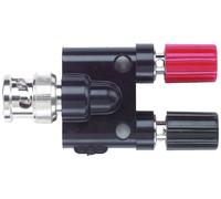 Pomona BNC-Stecker auf doppelte Polklemmenbuchse 4mm Schwarz, rot (1296)