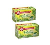 Pompadour 1913 | Infusion relaxante de mélisse et verveine | Tisane Relaxante 100% Naturelle - 40 Sachets (72 Gr) | Thé du sommeil sans caféine
