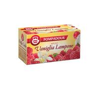 Pompadour Tè 1913 | Miscela Frutta Aromatizzata | Tisana Vaniglia & Lampone Senza Caffeina - 20 Bustine (60 Gr) | Infuso Vaniglia & Lampone