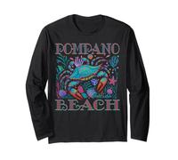 POMPANO BEACH FLORIDA BLEU CRAB ÉTÉ PLAGE VACANCES CADEAUX Manche Longue