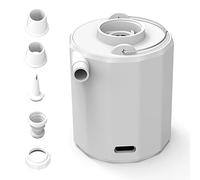 Pompe à air 3 en 1 Compresseur d'air et lanterne rechargeable par USB Pompe de gonflage avec 5 buses pour matelas pneumatique Anneau de natation Sac de rangement sous vide